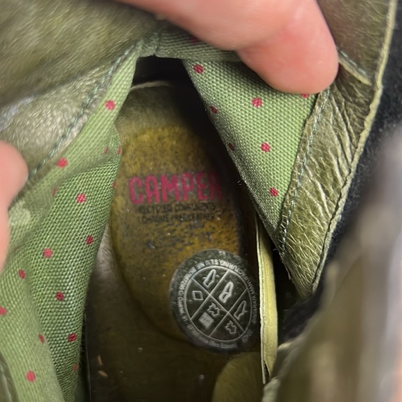 Camper Peu Nara lace up heeled bootie Size 40 black leather women’s 2.5” heel - Picture 8 of 9